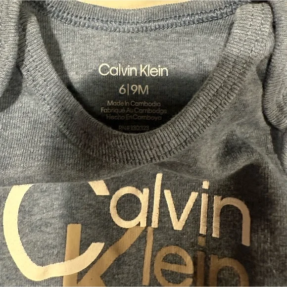 Set of 3 Calvin Klein Baby Onesies Size 6-9 Months - Picture 2 of 6